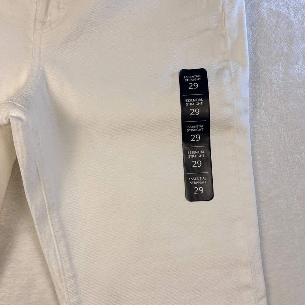 J.Crew Womens Straight White Jeans Size 29 NWT Classic Mid Rise Stretch Denim - Picture 5 of 9